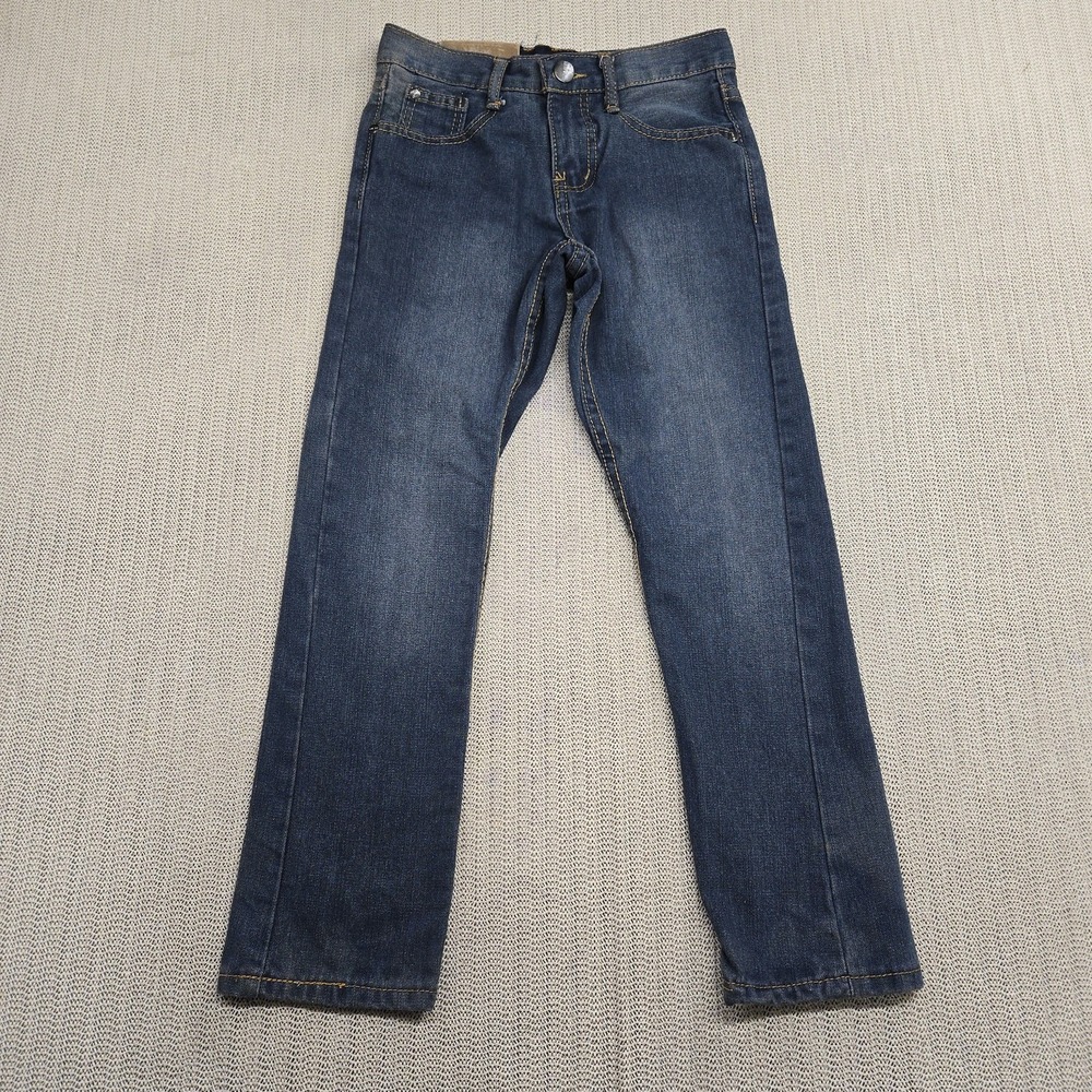 Level One Jeans Boys 8 Straight Leg Denim Classic 1988 Medium Wash Embroidered